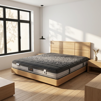 Matelas fin à ressorts hélicoïdaux infusé gel grade professionnel commercial, ignifugé, adapté aux petits espaces