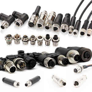 Connecteur en cuivre M12 droit mâle/femelle 2-17 <span class=keywords><strong>broches</strong></span> IP65/IP67/IP68, adaptateur rapide en plastique pour câblage d'onduleur photovoltaïque - Product Image 2