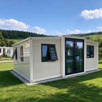 Maison conteneur pliable de 20 pieds, bâtiment modulaire préfabriqué pour le logement des travailleurs du bâtiment, le camping et le bureau sur chantier