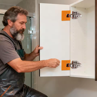 Placa de Fijación Magnética para Posicionamiento de Bisagras de Plástico, Herramienta de Instalación Rápida para Puertas de Armario, ODM