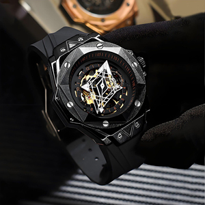 Binbond 3324 Montre mécanique automatique pour homme à grand cadran, tendance, en acier inoxydable, résistante à l'eau 30M, montre de sport - Product Image 3