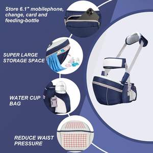 Ayarlanabilir kayış cep yumuşak taban hafif bebek koltuk taşıyıcı ile çocuk bebek ergonomik bel dışkı - Product Image 4