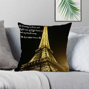 Funda De Almohada moderna de la serie romántica de París, funda de almohada con paisaje de sofá de 45*45cm - Product Image 2