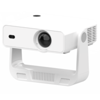 Projecteur de poche extérieur JUNUO C880 Android 14 avec correction automatique de la distorsion trapézoïdale, décodage 4K, résolution native 720P, LED, home cinéma, 200 lumens