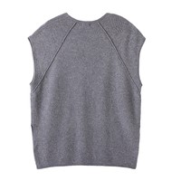 Suéter de Punto de Talla Grande, Minimalista, con Costuras Expuestas, Holgado, Informal, Versátil para Mujer