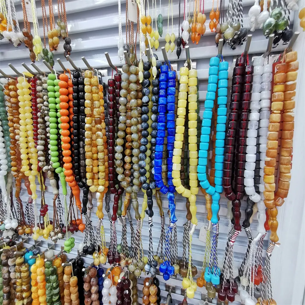 Kalung Rosario Muslim dengan Tasbih Beads, Tasbih Islam, Perhiasan Rosario, Grosir, 33