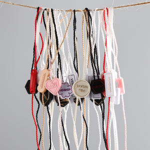 도매 사용자 정의 센터 접는 의류 라벨 브랜드 짠 크기 라벨 의류 셔츠 라벨 교수대 Tags - Product Image 5