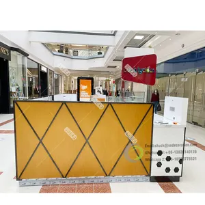 Customized materials color and size for shopping mall food coffee kiosk