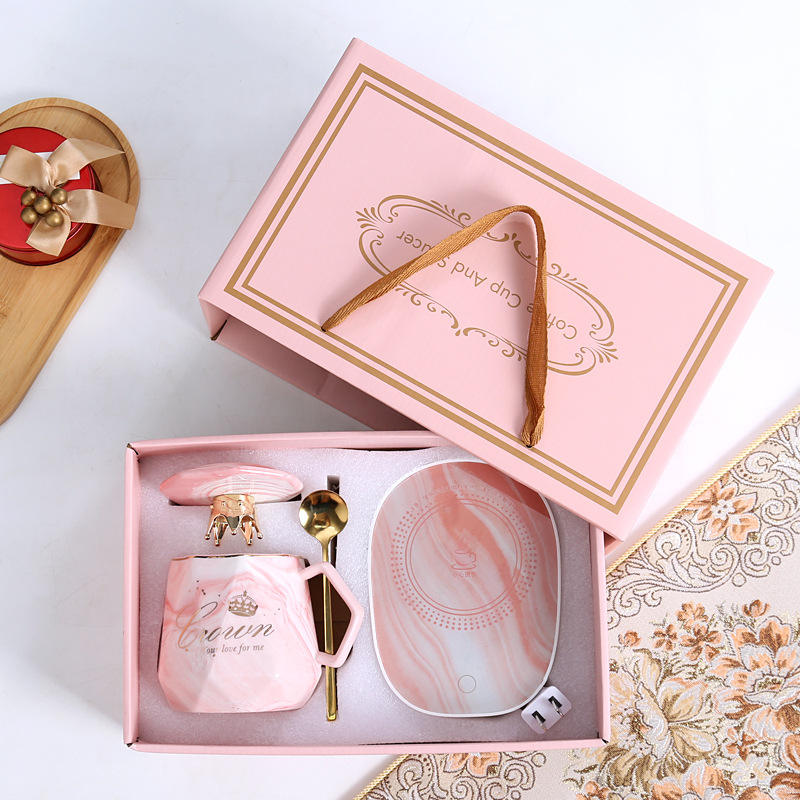 Marble pink constant temperature gift set-Crown