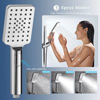 Ensemble de robinetterie de douche chromé en laiton, sur pied, avec jet de pluie, fixation murale, haute durabilité, antirouille, pour rénovation de salle de bain d'hôtel