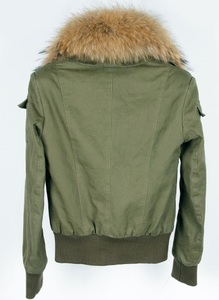 Di inverno Delle Donne Punk Fluffy <span class=keywords><strong>Pelliccia</strong></span> di Procione Collare Fodera Trapuntata Bomber Giacca Parka Faux Rex <span class=keywords><strong>Pelliccia</strong></span> di Coniglio Reale della <span class=keywords><strong>Pelliccia</strong></span> di Fox Della Ragazza della signora Delle Donne - Product Image 2