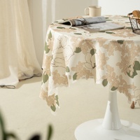 Collection printemps et été nouveauté nappe florale imprimée à bord coupé irrégulière imperméable pour la décoration intérieure