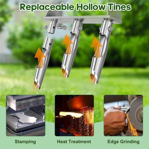 Aireador <span class=keywords><strong>Manual</strong></span> <span class=keywords><strong>de</strong></span> Césped con Púas, Herramienta Resistente para Airear el Suelo del Césped, Jardín y Patio - Product Image 4