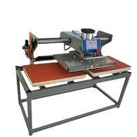 Máquina de prensado térmico neumática de doble estación deslizante de 3kW para producción en fábrica, máquina de transferencia de calor por sublimación de camisetas 40x60