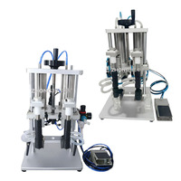 Remplisseuse pneumatique semi-automatique à double tête Zhongjie pour flacons de parfum, ligne de remplissage cosmétique en plastique haute précision pour savon liquide