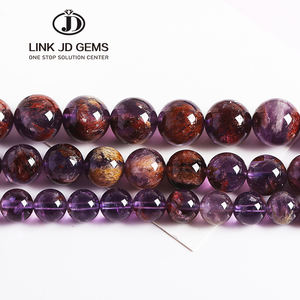 <span class=keywords><strong>Viola</strong></span> naturale fantasma quarzo <span class=keywords><strong>ametista</strong></span> perline sciolte 6-12mm accessori fai da te pietre Semi-preziose per la fabbricazione di braccialetti - Product Image 3