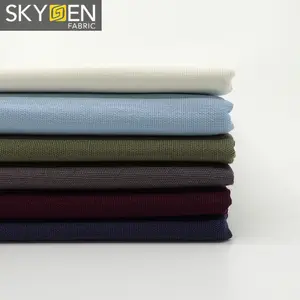 Skygen al por mayor 100% algodón popelina stretch tela plano casual Camisa de tela para prendas de vestir tela spandex