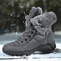 Bottes tactiques personnalisées pour hommes, bottes de neige à tige haute, imperméables, antidérapantes, chaudes pour l'hiver, semelle extérieure en plastique, chaussures de randonnée