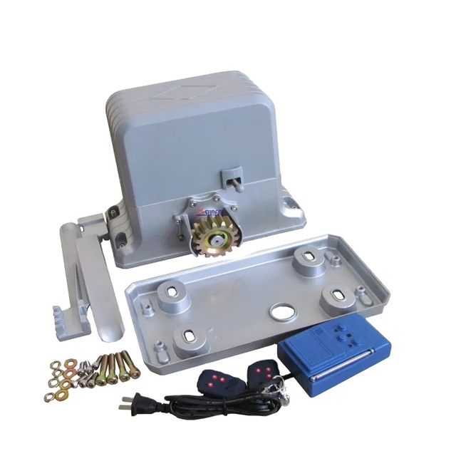 AC Electric 1800kg Slide Gate Opener Motor Automatic Sliding Door With 2 Remote Control Sliding Gate Opener Kit