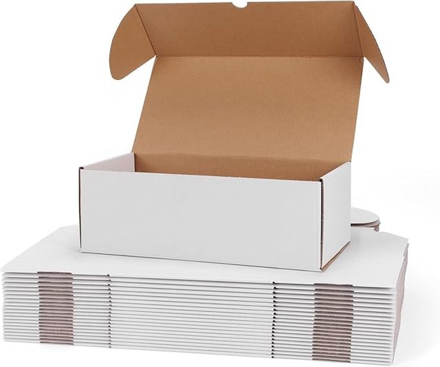 Custom Sturdy Gpu White Corrugated Cardboard Boxes Packaging Shipping for Small Business Ecommerce, Mailing Gift Storage Boxes