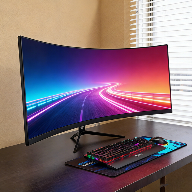 OEM Ultra Wide 34" Inch Gaming Monitor 4K Curved Screen 165Hz HDR 34 Inch Curved Monitor PC Display DP Type-C