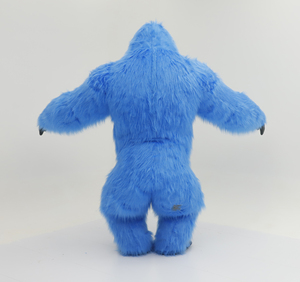 Costume de mascotte gonflable personnalisé de personnage d'anime, <span class=keywords><strong>gorille</strong></span> bleu, cosplay en fourrure pour fête d'Halloween, costume mignon de dessin animé King Kong - Product Image 4