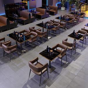 ชุดโซฟาสำหรับร้านอาหารที่ทันสมัยและทนทาน พร้อมโต๊ะและเก้าอี้คาเฟ่ สำหรับใช้ในโรงแรม - เฟอร์นิเจอร์เชิงพาณิชย์ - Product Image 2