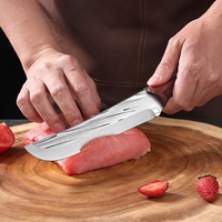 Couteau à désosser et à découper la viande, couteau de boucher pour l'abattage de porcs et de moutons, couteau multifonctionnel pour le rasage, le dépeçage et le sanglage, lame en acier 4Cr 60