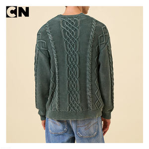 ผู้ผลิตเสื้อสเวตเตอร์รับรองโดย GRS รับทำโลโก้ตามสั่ง เสื้อผู้ชาย ผ้าฝ้าย 100% ระบายอากาศได้ดี แฟชั่นเสื้อถักไหมพรมสำหรับฤดูหนาว - Product Image 4