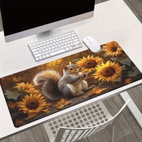 Écureuil en tournesols beaux tapis de souris de jeu PC élégants tapis de joueur Teclado tapis de tapis ergonomique tapis de bureau pour ordinateur portable 900X400