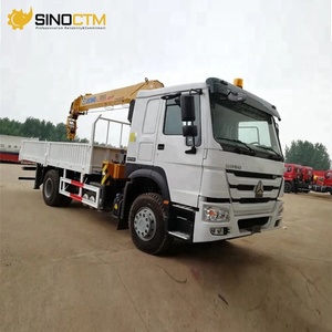Hot bán sinotruk HOWO 4x2 ổ đĩa 290hp bên tường xe tải chở hàng với 3t 5t Kính thiên văn bùng nổ cần cẩu - Product Image 6