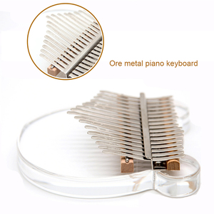 Paisen Sanza mbira de cristal de acrílico transparente de vidrio calimba 17 clave kalimba dedo pulgar piano para la venta - Product Image 3