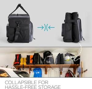 Sac isotherme |   Glacière de voyage thermoélectrique souple de 18 L avec bandoulière et prise DC 12 V pour voiture, camion et camping-car - Product Image 4