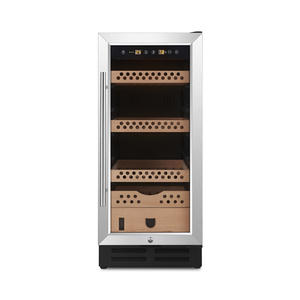 Humidor à cigares noir compact NE-137-8 pour magasin de tabac commercial, avec logo personnalisé, élimination de l'ammoniac, 100L, 400 cigares, vitrine à porte unique - Product Image 1