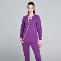 Tenue de spa rose 100% coton, ensemble de blouses médicales pour médecin et infirmière, uniforme médical d'hôpital