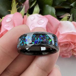 Trendy High Quality Custom Waterproof Jewelry Twist Low Moq Men's Wholesale <b>Black</b> and Gold <b>Tungsten</b> Carbide <b>Rings</b> for Men - Product Image 3