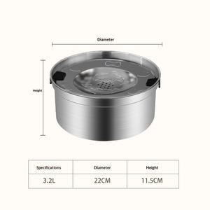 OEM ODM 해외 무역 스테인리스 스틸 걸이형 고양이 강아지 음수 그릇 초대용량 애완동물 급수기 - Product Image 6