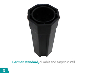 Hợp kim nhôm Con lăn màn trập cửa và cửa sổ mang 40 mét bát giác ống thép nhựa Con lăn màn trập End Cap - Product Image 4