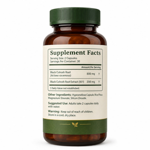 Cápsulas de Raíz de Cohosh Negro de 500 mg, Nuevo Estilo, Marca Privada, Suplemento Herbolario Natural para Adultos, Refuerzo Inmunológico, Antioxidante - Product Image 6