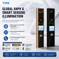 Pilier de gestion de parking ANPR commercial avec écran bicolore, corps fin 1380 mm, station de guidage intelligent pour véhicules