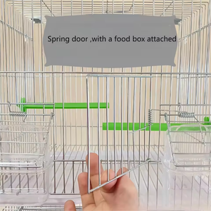 Yüksek Kaliteli Papağan Kanarya İspinoz Küçük Kuşlar İçin Dayanıklı Metal Evcil Hayvan Kafesi, Yemlik ve Tünek ile Kolay Temizlenir Küçük Boy - Product Image 6