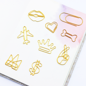 Xác Minh Nhà Sản Xuất Vui Văn Phòng Phẩm Hình Bookmark Thẻ Quà Tặng Trang Trí Clip Biểu Tượng Tùy Chỉnh Kẹp Giấy Kim Loại Vàng Kẹp Giấy - Product Image 4