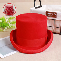 Chapeau de magicien pliable en feutre pour adulte, accessoire de cosplay OEM en gros, modèle Top Secret