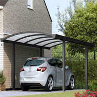 Abri Voiture Double Haute Qualité Robuste Deux Voitures Garage Pergola Aluminium Parking Carport