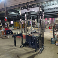 Entrenador de doble función comercial-Máquina de cable de fila baja y extraíble Lat con pilas de peso seleccionadas para entrenamientos de cuerpo completo