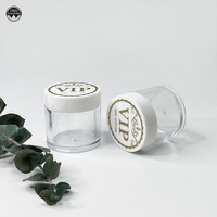Pot cosmétique vide en PET transparent OEM de 100 ml, 200 ml, 300 ml, 350 ml pour crème de soin et gommage corporel avec bouchon à vis