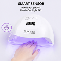Lampe UV LED professionnelle 130W en alliage d'aluminium à double longueur d'onde avec plaque inférieure amovible pour le séchage du gel à domicile
