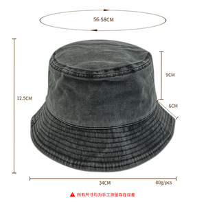 Shenzhen fabrique <span class=keywords><strong>de</strong></span> la Chine chapeau <span class=keywords><strong>de</strong></span> pêche en coton denim lavé à l'acide <span class=keywords><strong>de</strong></span> haute qualité en plein air chasse rétro bob seau chapeaux - Product Image 2