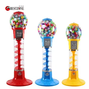 44 inç veya 110 cm yükseklik para işletilen Spiral zıplayan top kapsül oyuncaklar şeker Gumball otomat