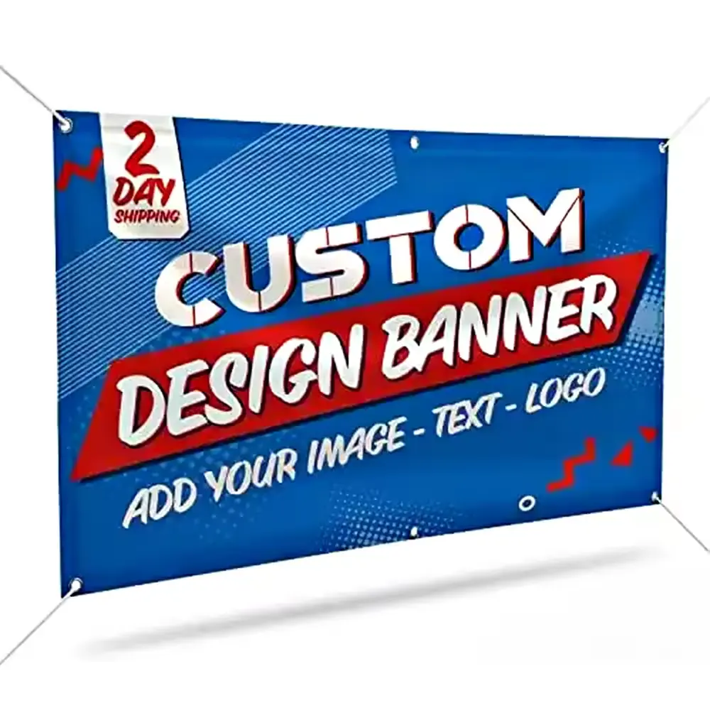 Custom Advertising Mesh Polyester Banner Waterproof Sublimation Banners Printing Fabric Fence Banner